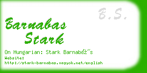 barnabas stark business card